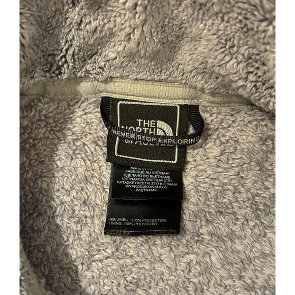 The North Face Osito 2 Full Zip Jacket Womens Medium Gray Fleece Deep Pile - Picture 6 of 10